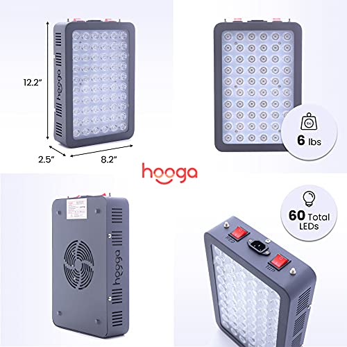Hooga Red Light Therapy Device, Red Near Infrared 660nm 850nm, 60 Clinical Gr...
