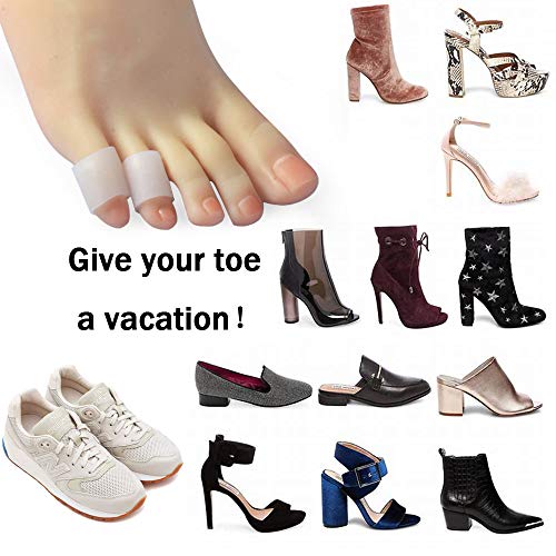 Hoogoo 10 Pack Pinky Toe Sleeves Protectors, Toe Covers, Protect Toe from Rub...