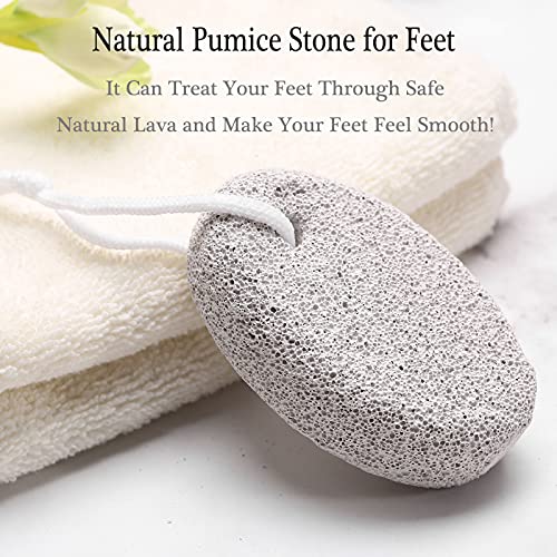 2PCS Natural Pumice Stone for Feet, HOOMBOOM Lava Pedicure Tools Hard Skin Ca...