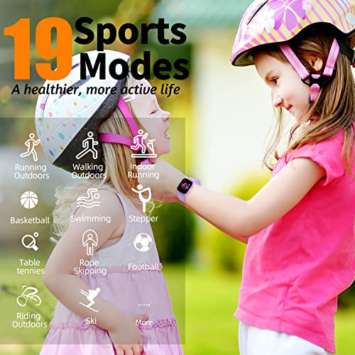 Kids Fitness Activity Tracker Watch, 1.4" DIY Watch Face IP68 Waterproof Kids...