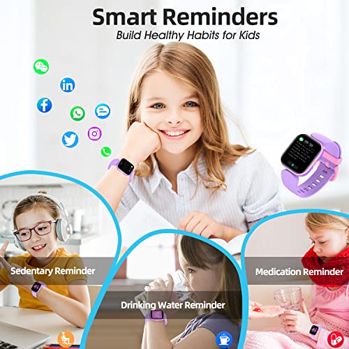 Kids Fitness Activity Tracker Watch, 1.4" DIY Watch Face IP68 Waterproof Kids...