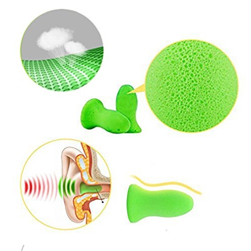 Reusable Sleep Earplugs for Noise Reduction 3 Pairs - Highest 48.4dB NRR Foam...