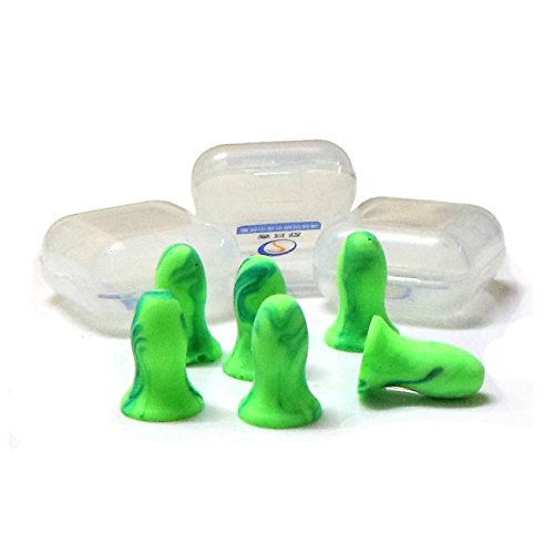 Reusable Sleep Earplugs for Noise Reduction 3 Pairs - Highest 48.4dB NRR Foam...