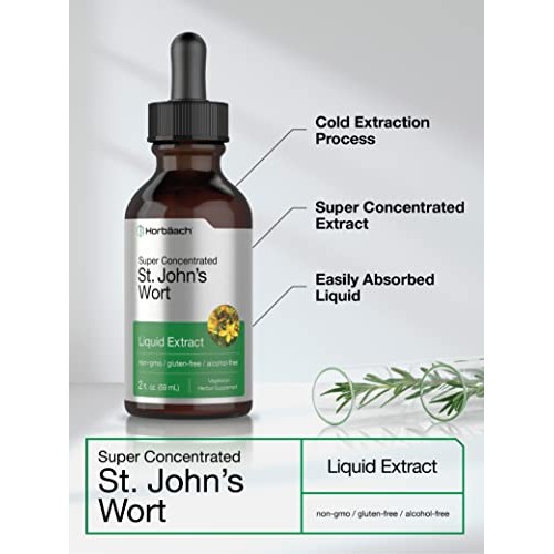 St Johns Wort Tincture | 2 Oz | Alcohol Free | Vegeterian, Non-GMO, Gluten Fr...