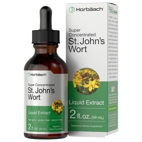 St Johns Wort Tincture | 2 Oz | Alcohol Free | Vegeterian, Non-GMO, Gluten Fr...