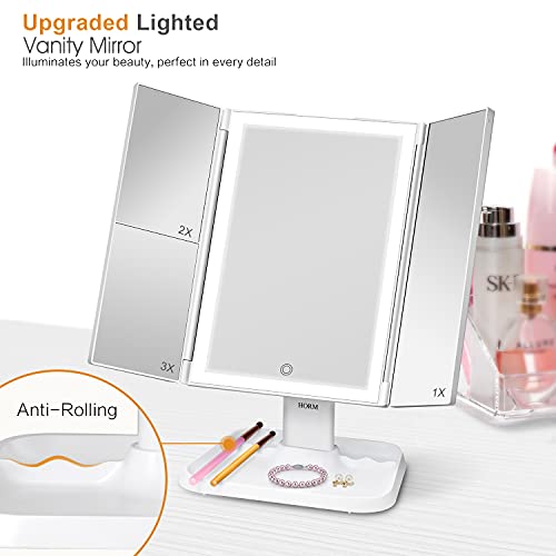 Makeup Mirror Vanity Mirror with Lights - 3 Color Lighting Modes 72 LED Trifo...