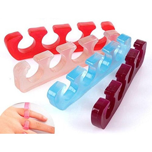 Hosaire 1 Pair Toe Separators, Soft Two Silicone Finger Toe Spacers, Great To...