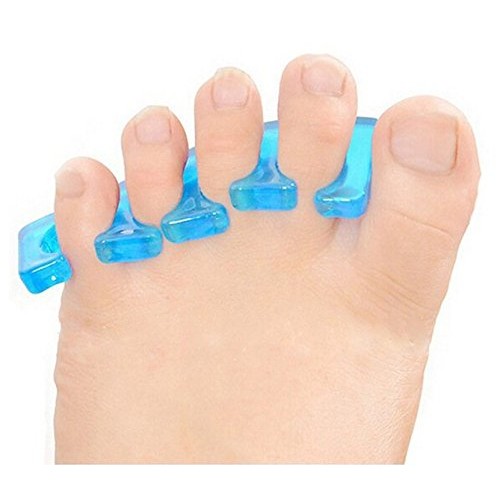 Hosaire 1 Pair Toe Separators, Soft Two Silicone Finger Toe Spacers, Great To...