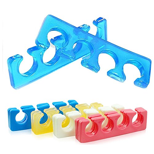 Hosaire 1 Pair Toe Separators, Soft Two Silicone Finger Toe Spacers, Great To...
