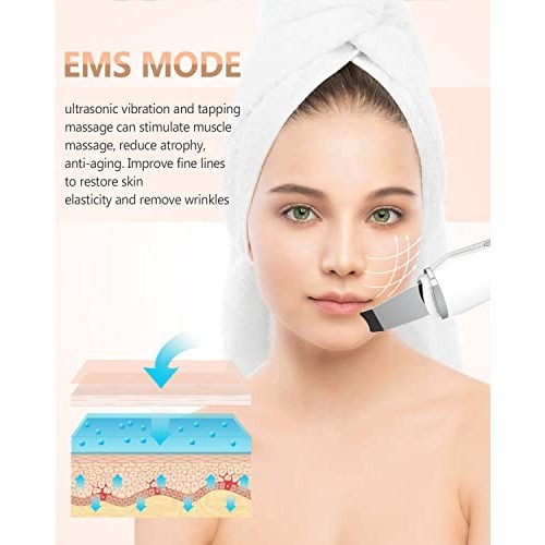 Skin Scrubber Face Spatula Blackhead Remover Pore Cleaner with 4 Modes Plus 4...