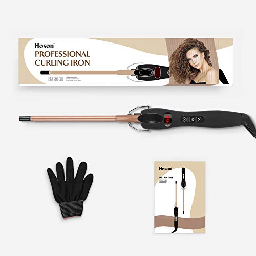 9mm Thin Curling Iron Ceramic, 3/8 Inch Small Barrel Curling Wand for Long & ...