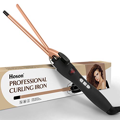 9mm Thin Curling Iron Ceramic, 3/8 Inch Small Barrel Curling Wand for Long & ...