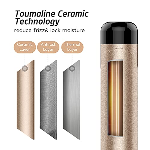 Hoson 1 1/2 Inch Curling Iron Large Barrel, 1.5 Long Barrel Curling Wand Dual...