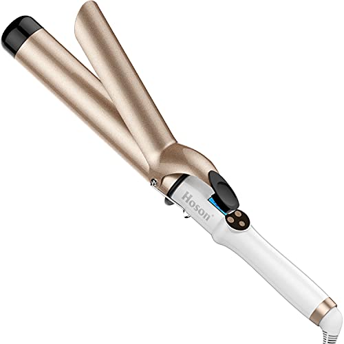 Hoson 1 1/2 Inch Curling Iron Large Barrel, 1.5 Long Barrel Curling Wand Dual...