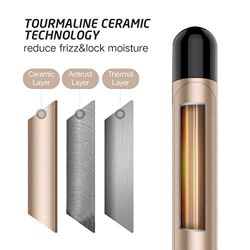 Hoson 1 1/4 Inch Curling Iron Professional Ceramic Tourmaline Coating Barrel ...