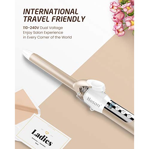 Hoson 3/4 Inch Curling Iron for Short Hair, Long Barrel Curling Irons for Wom...