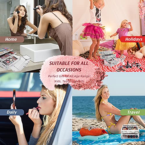 Hot Sugar Mixed Beauty Makeup Kit Cosmetic Set All in One Train Case Matte Sh...