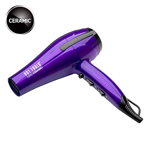 HOT TOOLS Professional 2100 Turbo Ceramic + Ionic Lightweight Hair Dryer, Pur...