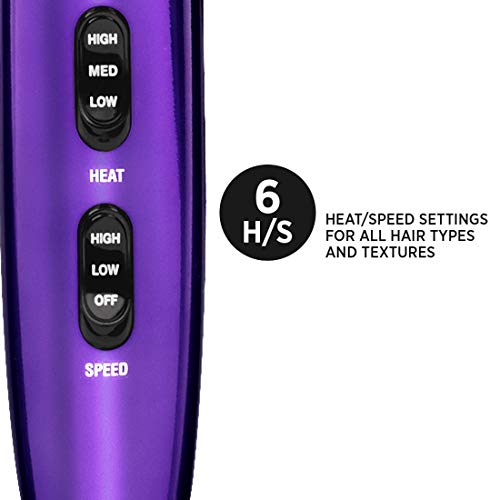 HOT TOOLS Professional 2100 Turbo Ceramic + Ionic Lightweight Hair Dryer, Pur...