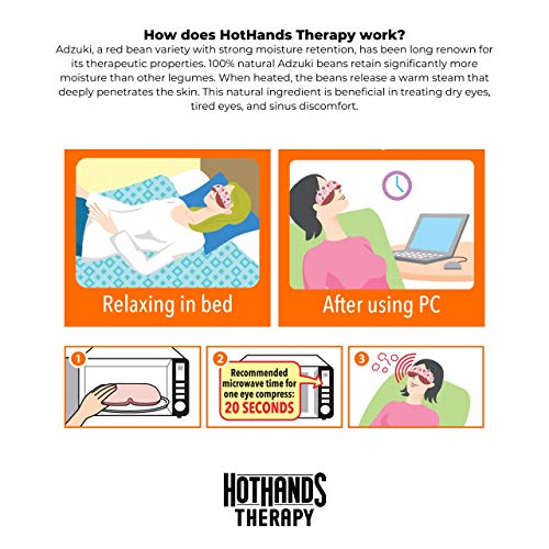 HotHands Steam Therapy Unscented Reusable Eye Pillow, Red, One Size