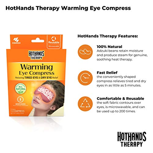 HotHands Steam Therapy Unscented Reusable Eye Pillow, Red, One Size