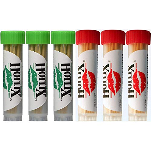 6 Tubes Hotlix Flavored Toothpicks - 3 Mint and 3 Cinnamon