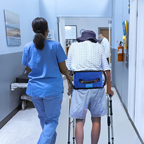 Gait Belt with Multi Handles, Transfer Walking Belt with Quick-Release-Buckle...