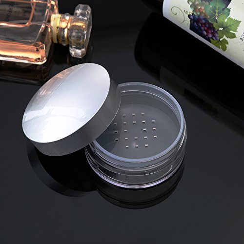 Hotop 3 Pieces 50 ml Plastic Empty Powder Case Face Powder Makeup Jar Travel ...