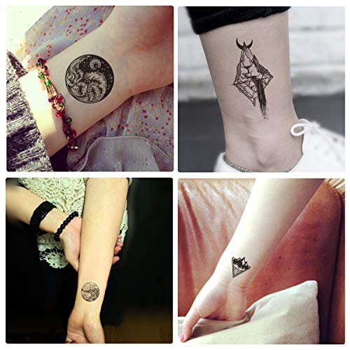 22 Sheets Mountain Temporary Tattoos Stickers, Including Fake Tattoos Waterpr...