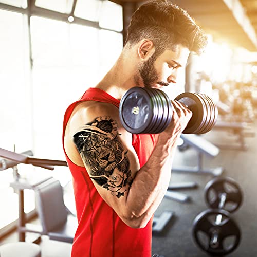 Hotoyannia 62 Sheets Black Large Temporary Tattoos Stickers For Men and Women...