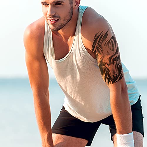 Hotoyannia 62 Sheets Black Large Temporary Tattoos Stickers for Women Men and...