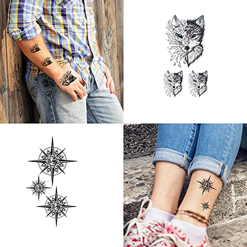 Hotoyannia 72 Sheets Tiny Temporary Tattoos Stickers, Fake Tattoos That Look ...