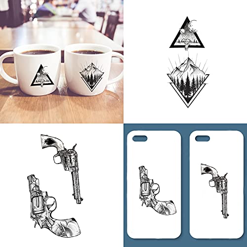 Hotoyannia 72 Sheets Tiny Temporary Tattoos Stickers, Fake Tattoos That Look ...