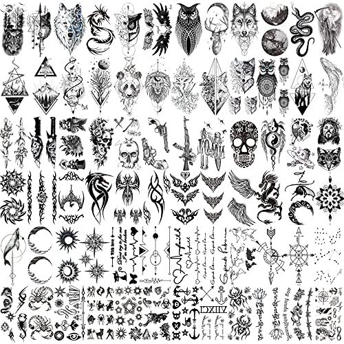 Hotoyannia 72 Sheets Tiny Temporary Tattoos Stickers, Fake Tattoos That Look ...