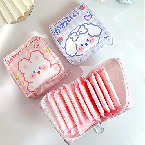 Houchu Large Capacity Zipper Coin Purse Clutch Bag Makeup Case Sanitary Pad P...