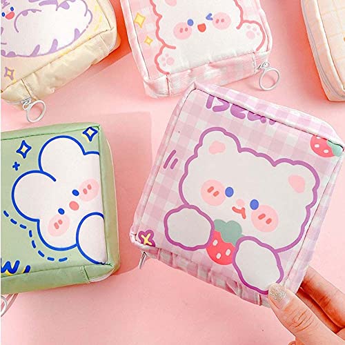 Houchu Large Capacity Zipper Coin Purse Clutch Bag Makeup Case Sanitary Pad P...