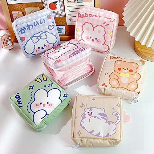Houchu Large Capacity Zipper Coin Purse Clutch Bag Makeup Case Sanitary Pad P...