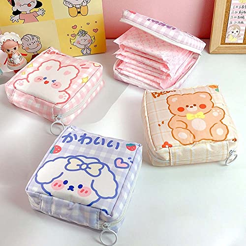 Houchu Large Capacity Zipper Coin Purse Clutch Bag Makeup Case Sanitary Pad P...