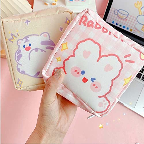 Houchu Large Capacity Zipper Coin Purse Clutch Bag Makeup Case Sanitary Pad P...