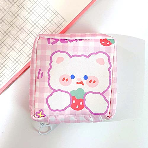 Houchu Large Capacity Zipper Coin Purse Clutch Bag Makeup Case Sanitary Pad P...
