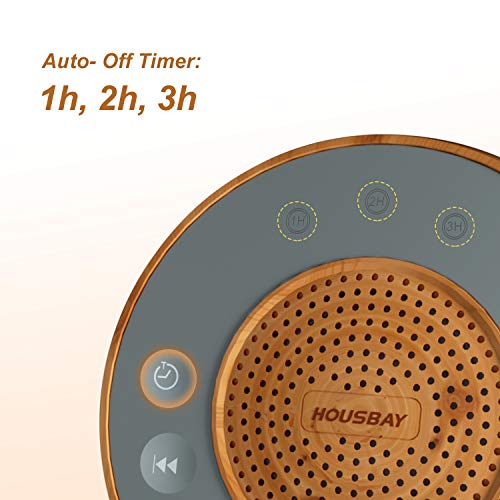 Housbay White Noise Machine with 31 Soothing Sounds, 5W Loud Stereo Sound, Au...
