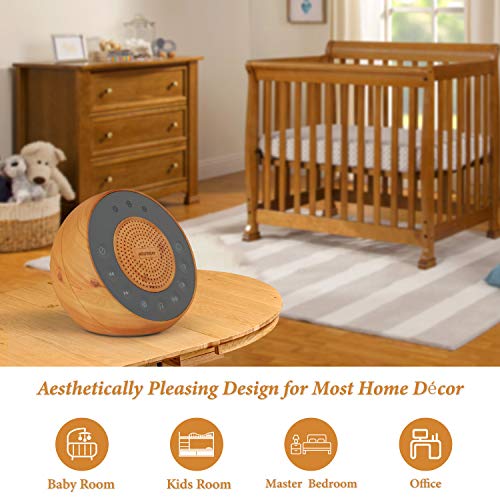 Housbay White Noise Machine with 31 Soothing Sounds, 5W Loud Stereo Sound, Au...