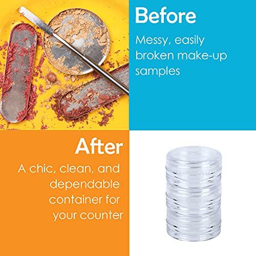 Houseables 3 Gram Jar, 3 ML, Clear, 50 Pk, BPA Free, Cosmetic Sample Empty Co...