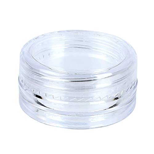 Houseables 3 Gram Jar, 3 ML, Clear, 50 Pk, BPA Free, Cosmetic Sample Empty Co...