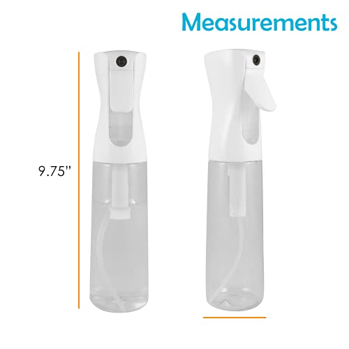 Houseables Continuous Spray Water Bottle, Hair Mist Sprayer, White, 12 Oz, 3 ...