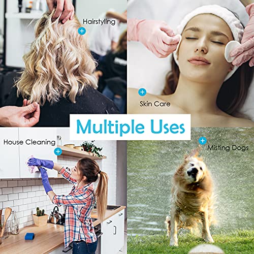 Houseables Continuous Spray Water Bottle, Hair Mist Sprayer, White, 12 Oz, 3 ...