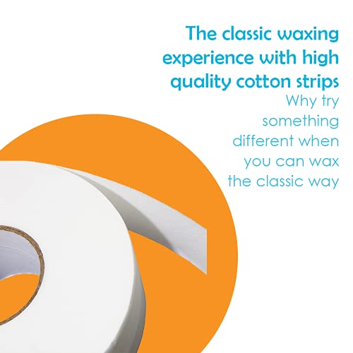 Houseables Wax Strip Roll, Non-Woven Epilating Strips, w/ Disposable Wooden A...