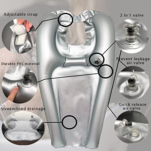 Portable Shampoo Bowl for Barber Supplies, Hair Washing Tray for Sink at Home...