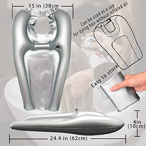 Portable Shampoo Bowl for Barber Supplies, Hair Washing Tray for Sink at Home...