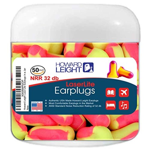 Howard Leight Laser Lite Foam Disposable Earplugs for Sleeping, Blocking Snor...